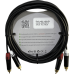 Cable 2 RCA x 2 RCA, conectores negros, con diferenciador de blanco y rojo (2x MT380-RD - 2x MT380-WH), length 3m