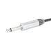 Cable de Audio | Plug 1/4 in a Plug 1/4 in Mono | Carcasa Cromada | Conectores Seetronic | Ideal para Instrumentos | Longitud 3m