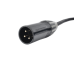 Cable XLR | 3 polos | Conector Hembra-Macho | Serie M | Carcasa Negra | Contactos Dorados | Ideal para Microfonía | Longitud 10m