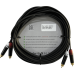 Cable 2 RCA x 2 RCA, conectores negros, con diferenciador de blanco y rojo (2x MT380-RD - 2x MT380-WH), length 5m