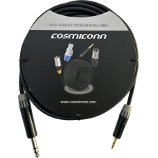 Cable 6.35mm a 3.5mm, conectores color negro MP3X-B - MTP3C-BG, length 3m