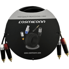 Cable 2 RCA x 2 RCA, conectores negros, con diferenciador de blanco y rojo (2x MT380-RD - 2x MT380-WH), length 2m