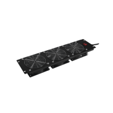 Kit de 3 Ventiladores para Montaje en Rack de 19 in, Alimentación 120 Vca con Plug NEMA 5-15P, 3 UR, Color Negro Kit de 3 Ventiladores para Montaje en Rack de 19 in, Alimentación 120 Vca con Plug NEMA 5-15P, 3 UR, Color Negro