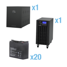 UPS Trifásico de 10 kVA/10 kW, Topología Online Doble Conversión, Voltaje de 208/220 Vca de L-L, Respaldo de 5 Minutos al 100% de Carga, Incluye Módulo y Banco de Baterías