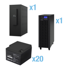 UPS Trifásico de 30 kVA/27 kW, Topología Online Doble Conversión, Voltaje de 208/220 Vca de L-L, Respaldo de 5 Minutos al 100% de Carga, Incluye Módulo y Banco de Baterías UPS Trifásico de 30 kVA/27 kW, Topología Online Doble Conversión, Voltaje de 208/220 Vca de L-L, Respaldo de 5 Minutos al 100% de Carga, Incluye Módulo y Banco de Baterías