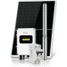 Kit de Bombeo Solar 2200W (3 HP) / Bomba Sumergible con Controlador Híbrido AC/DC 136-264VAC / 108-403VCD / 5 Módulos Solares 540W / Interruptor Termomagnético 2P 20A 800V CC / Protector de Descargas Atmosféricas / Gabinete IP6