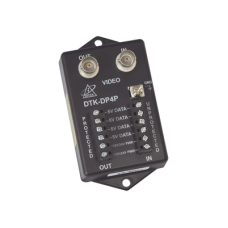 Protector para alimentación, datos y video para cámara PTZ de 12 Vcc-24 Vca, conector BNC y terminal