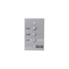 Botonera triple compatible con motores para portones abatibles y corredizos Doorking / Uso en interiores / Fácil instalación en caja estándar