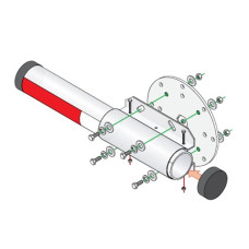 Kit de Instalación Para Brazos de Aluminio Doorking / Compatible con Barreras 1601 y 1603