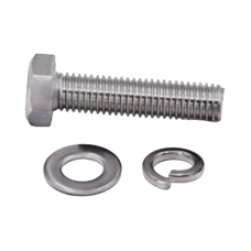 Tornillo M8 x 1.25 mm con arandela plana y arandela elástica para baterías de 12 V de 90-250 Ah