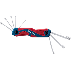 Juego de 8 Llaves Hexagonales Milimétricas con cabeza Redonda y porta llaves tipo navaja. Juego de 8 Llaves Hexagonales Milimétricas con cabeza Redonda y porta llaves tipo navaja.