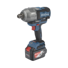 Llave de Impacto Inalámbrica de 20V, Entrada de 3/4 in, Incluye 2 Baterías de 6Ah, Cargador y Estuche Llave de Impacto Inalámbrica de 20V, Entrada de 3/4 in, Incluye 2 Baterías de 6Ah, Cargador y Estuche