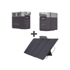 Kit de Estación de Energía Portátil 1024Wh + Batería Externa 1024Wh + Panel Solar Flexible 400W (2024Wh Totales)