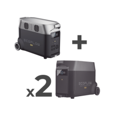 Estación de Energía Portátil DELTA PRO 3600Wh Litio LFP / 5 AC 3600W (7200W Pico) / 2 USB-C 200W / Capacidad para Aumentar Respaldo / Cargador de Coche 10A a 12.6V / Conectividad WiFi y Bluetooth (App) / Carga Solar 1600W Ma