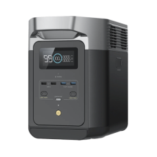 Estación de Energía Portátil Delta 2 1024Wh Litio LFP / 6 AC 1800 W (Max. 2200W) / 2 USB-C 100W / Capacidad para Aumentar Respaldo / Cargador de Coche 10A a 12.6V / Conectividad WiFi y Bluetooth (App) / Carga Solar 500W Max.