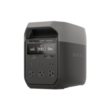 Estación de Energía Portátil Delta 3 1024Wh Litio LFP / 6 AC 1800 W (Max. 2200W) / 2 USB-C 100W / Capacidad para Aumentar Respaldo / Cargador de Coche 10A a 12.6V / Conectividad WiFi y Bluetooth (App) / Carga Solar 500W Max.