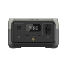 EcoFlow River 2 | Estación de Energía Portátil 256Wh Litio LFP / 2 AC 300 W (Max. 600W) / 1 USB-C 60W / 2 USB -A 12W / Cargador de Coche 8A a 12 o 24V / Conectividad WiFi y Bluetooth (App) / Carga Solar 110W Max.