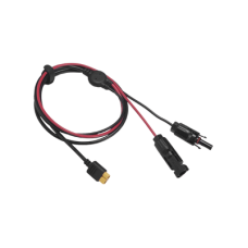 Cable 2.5 m, Negro, Calibre 12 AWG con Terminales MC4 Macho y Hebra para Terminal XT60