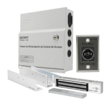 Kit para Control de Acceso Incluye Fuente de 12VCD / Soporta Batería de Respaldo/ Chapa Magnética de 600Lbs / Montajes L y Z / Botón de salida / Certificación UL y ETL Kit para Control de Acceso Incluye Fuente de 12VCD / Soporta Batería de Respaldo/ Chapa Magnética de 600Lbs / Montajes L y Z / Botón de salida / Certificación UL y ETL