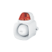 Sirena / Luz Estroboscópica Autónoma / Color Rojo  4 en 1 / IP65 / Uso Interior y Exterior / 12 Vcd / Múltiples Tipos de Notificación / Estroboscópica, de Sirena o de Audio /