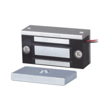 Chapa Magnética  de 36 kg (80 Lbs) / Uso en Lockers o Gabinetes / 12~24 VDC / Tamaño Miniatura 70x31x19 mm / Protección MOV / Sin Magnetismo Residual / Montaje Completo