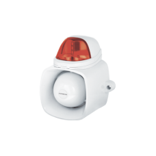 Sirena / Luz Estroboscópica Autónoma / Color Rojo  4 en 1 / IP65 / Uso Interior y Exterior / 12 Vcd / Múltiples Tipos de Notificación / Estroboscópica, de Sirena o de Audio /