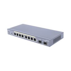 Switch PoE Administrable de 8 puertos Gigabit 802.3 af de 61.6 W y Controlador para 50 Puntos de Acceso Serie Neutron/EnTurbo.