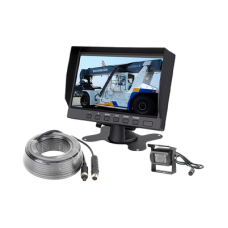 Sistema Profesional de Cámara de Reversa y Monitor Alámbrico para Vehículos de Trabajo y Montacargas