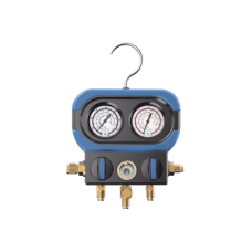 Manifold de 2 Válvulas AMAA para Refrigeración / Compatible con R22, R32/R410A, R404A, R407C / Escala de Manómetro Multigas / Interfaz 5/16