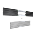 Accesorio_ Riel de Aluminio con Longitud 1000 mm |  Incluye Tapas laterales  | Compatible con estructura para Videowall | Diseño Modular