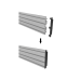 Accesorio_ Riel de Aluminio con Longitud 1000 mm |  Incluye Tapas laterales  | Compatible con estructura para Videowall | Diseño Modular