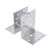 Base Multiposición para postes de paso o esquina en cercos electricos 100% Acero galvanizado.