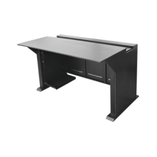 Escritorio Estación Mobiliaria Profesional de Monitoreo y Control / Videovigilancia / Acceso / Alarmas / Etc... / Metal Negro y Madera Tono Oscuro Escritorio Estación Mobiliaria Profesional de Monitoreo y Control / Videovigilancia / Acceso / Alarmas / Etc... / Metal Negro y Madera Tono Oscuro