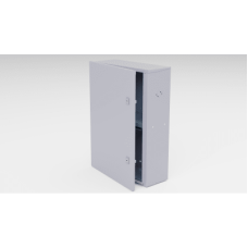 Gabinete para instalación de 2 Baterías , Fabricado en Lámina Galvanizada, Accesorios para poste (No incluidos)