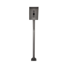 Poste y Cubierta industrial para montaje de Porteros IP Fanvil y Grandstream, altura de 1.2 metros, pintura electrostática color gris.