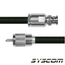Cable Coaxial RG-214/U de 110 cm (43.31 pulgadas), con Conectores BNC Macho a UHF Macho (PL-259).