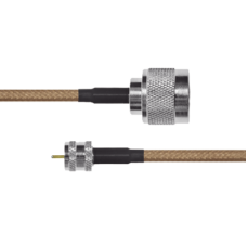 Jumper de Cable Coaxial RG-142/U de 180 cm y Conectores N Macho a Mini-UHF Macho. Jumper de Cable Coaxial RG-142/U de 180 cm y Conectores N Macho a Mini-UHF Macho.