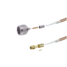 Jumper de 100 cm (39.37 pulgadas) Tipo RG-142/U con Conectores N Macho y SMA Hembra Inverso (Hasta 8 GHz).