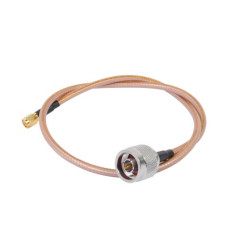 Cable de 100 cm (39.37 Pulgadas) Tipo RG-142/U con Conectores N Macho y SMA Macho Inverso (Hasta 8 GHz).