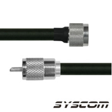 Cable Coaxial RG-214/U de 180 cm, con conectores N Macho a UHF Macho (PL-259).
