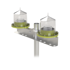 Lámpara Doble de Obstrucción Tipo L-810/ Autónoma (sistema solar incluido)/ Luz fija o Intermitente. Lámpara Doble de Obstrucción Tipo L-810/ Autónoma (sistema solar incluido)/ Luz fija o Intermitente.