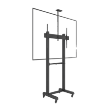 Montaje de Piso Móvil para Pantallas de  65 in a 100 in | vesa 100 x 100 hasta 1000 x 600 | carga maxima soportada 120kg| Fabricado en aluminio y acero