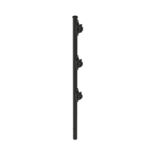 Poste de Paso Negro de 0.75m para Cerca Electrificada. Tubo Galvanizado cal. 18 de 1