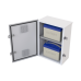 Gabinete para instalación de 2 Baterías PL110D12, Fabricado en Lámina Galvanizada, Accesorios para piso o poste (No incluidos)