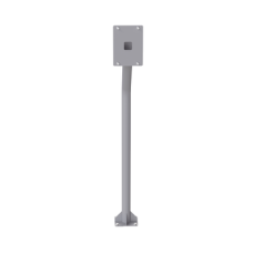 Base tipo tubular para instalación de cubierta BASEINT de videoporteros o interfones IP Fanvil y Grandstream, altura de 1.2 metros, pintura electrostática color gris.