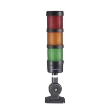 Torre LED Indicadora de estado de 3 niveles color Rojo, Ámbar y Verde, con Buzzer integrado a 85 dB,  a 24 VCD con Montaje incluido de 60 mm de diámetro
