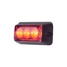 Luz Auxiliar Brillante con 3 LEDs, Color Rojo, Mica Transparente
