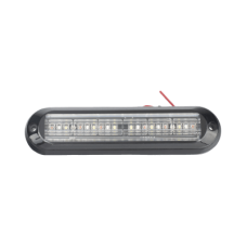 Luz Auxiliar Ultra Brillante  IP67 de 18 LEDs, Color Rojo/Azul/Ambar, con mica transparente y bisel negro