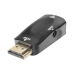 Adaptador (Convertidor) HDMI a VGA  / HDMI Macho a VGA Hembra / Resolución 1920x1080 @ 60Hz  / Adaptador de Audio de 3.5 mm / Chapado en Níquel