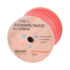 Carrete de 500 Metros / Cable Fotovoltaico Rojo  / Material COBRE / 6mm² (10AWG) / 2000 Vcc